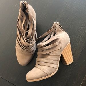 Taupe booties | size 7 | never worn